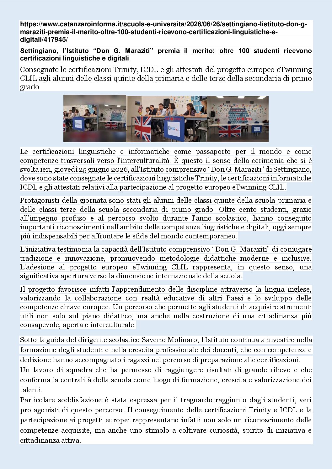 Articolo da Catanzaroinforma del 26 giugno 2026